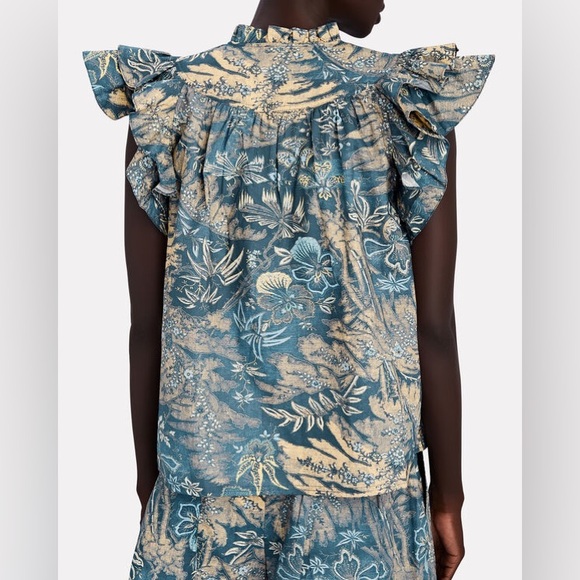 Lei Ruffled Printed Poplin Top - Picture 4 of 6